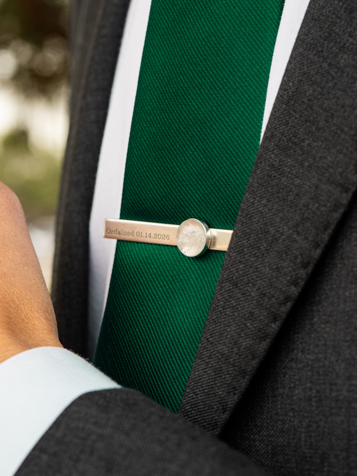 Classic Latitude Tie Clip with Your Stone | Silver – Waystone