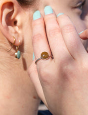 Mini Meridian Ring with Your Stone | Silver