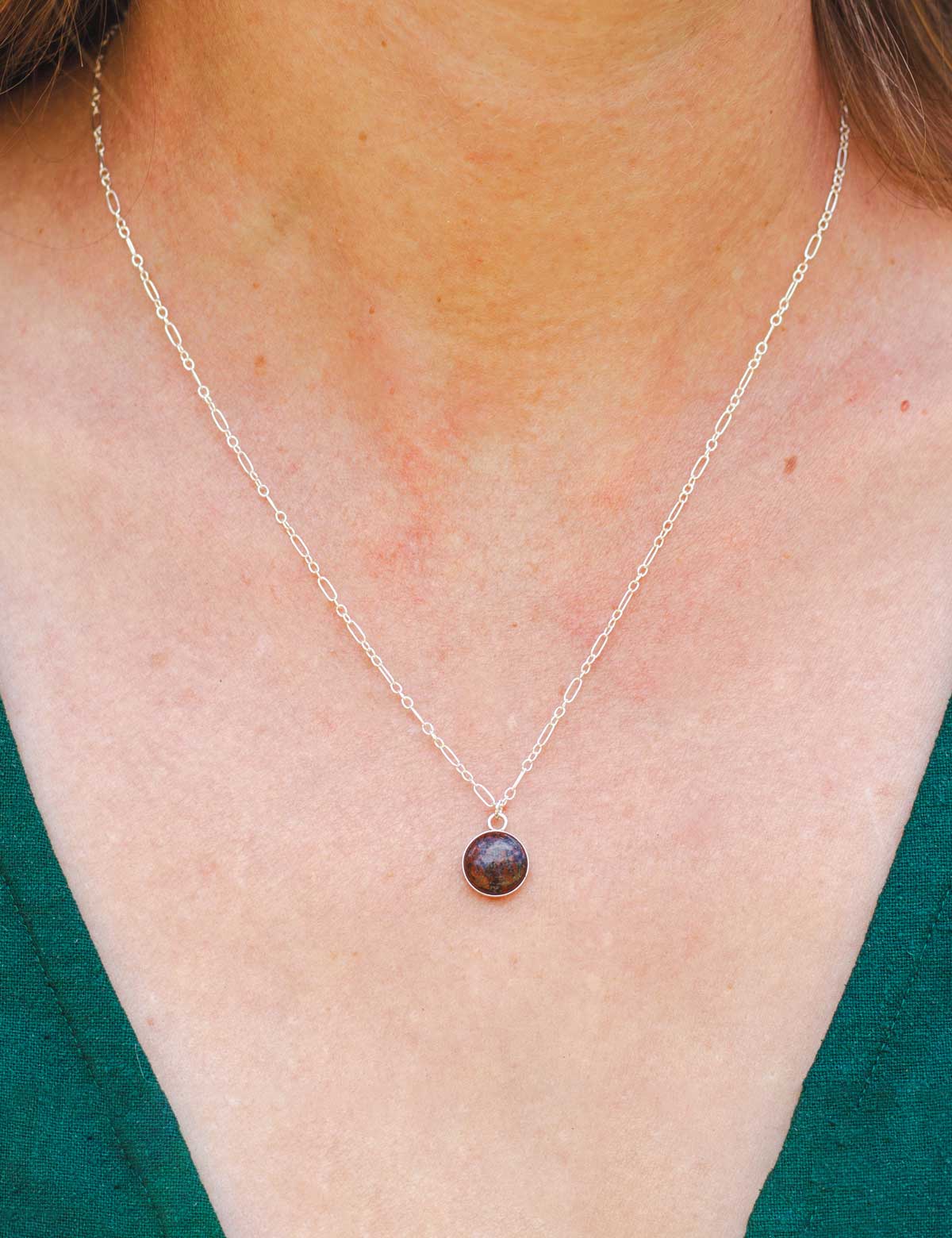 Dainty Compass Necklace with Your Stone | Silver – Waystone