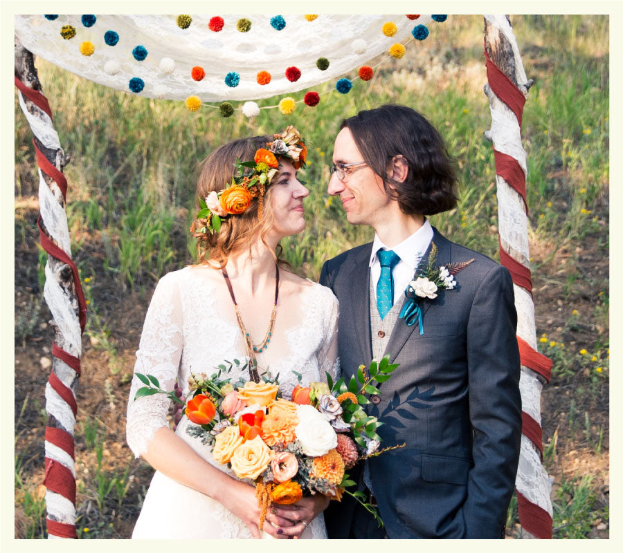 Leslie and Sean, two of Waystone's co-founders, at their own wedding at Chief Hosa Lodge in Colorado