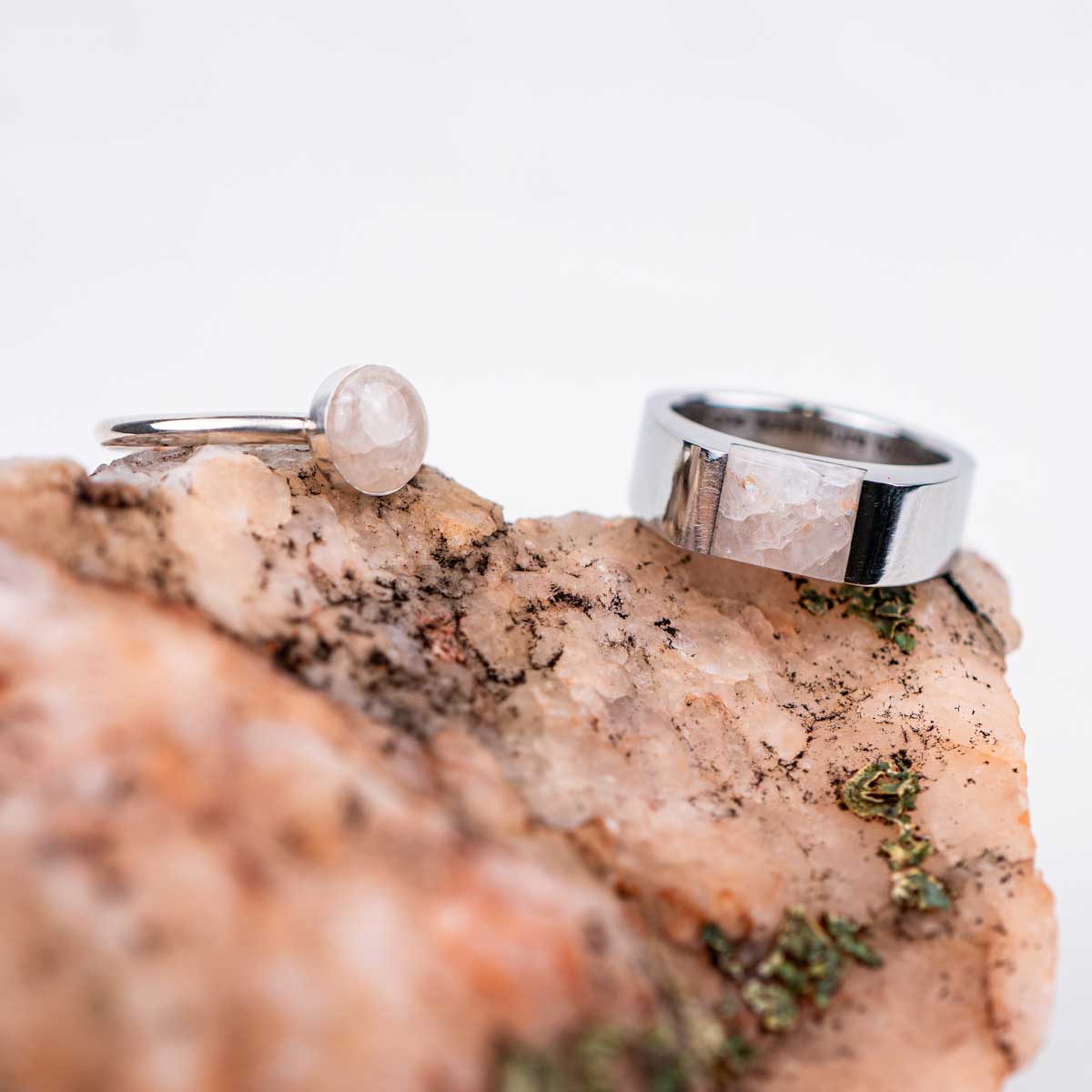 Milky Quartz → Matching Rings