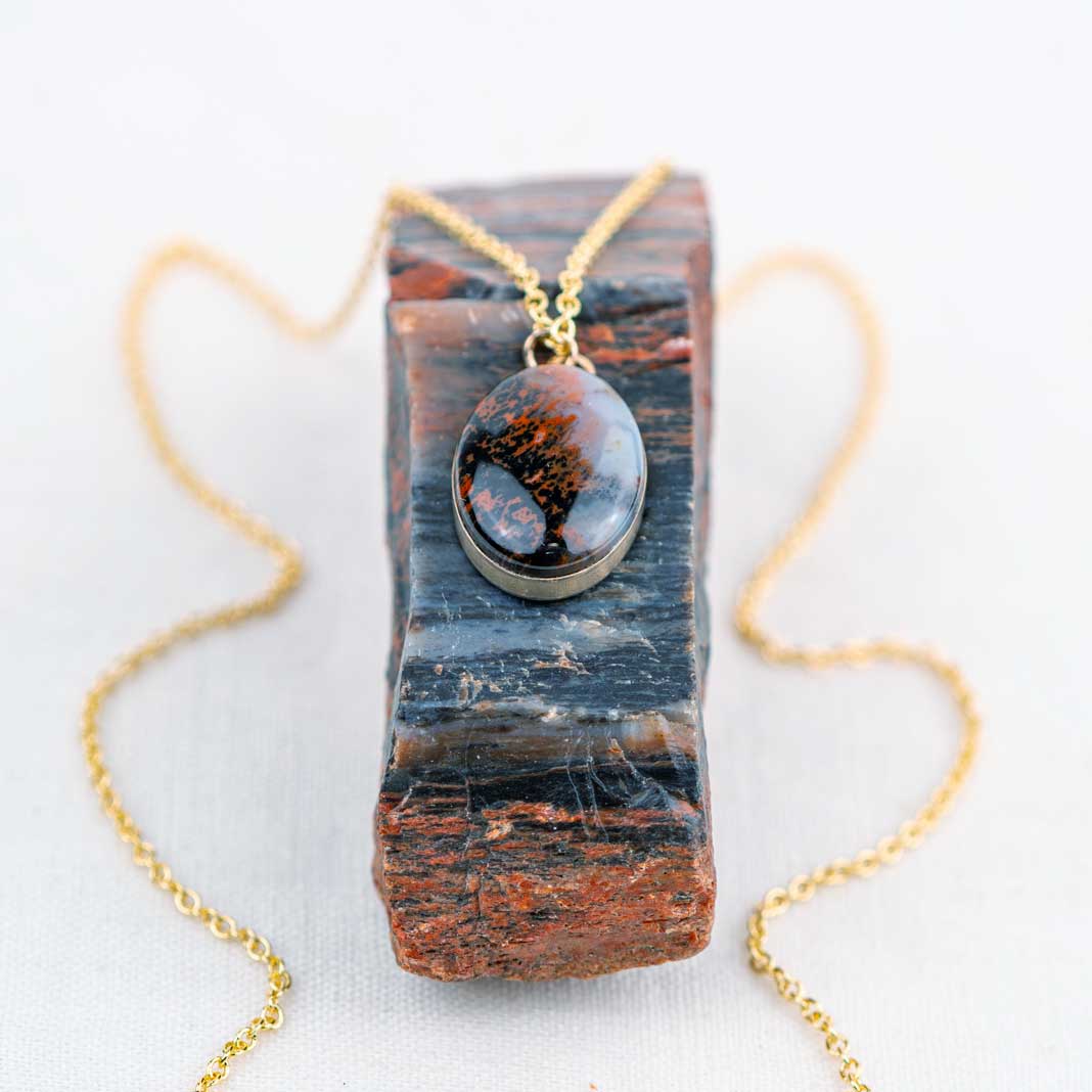 Petrified Wood → Pendant Necklace