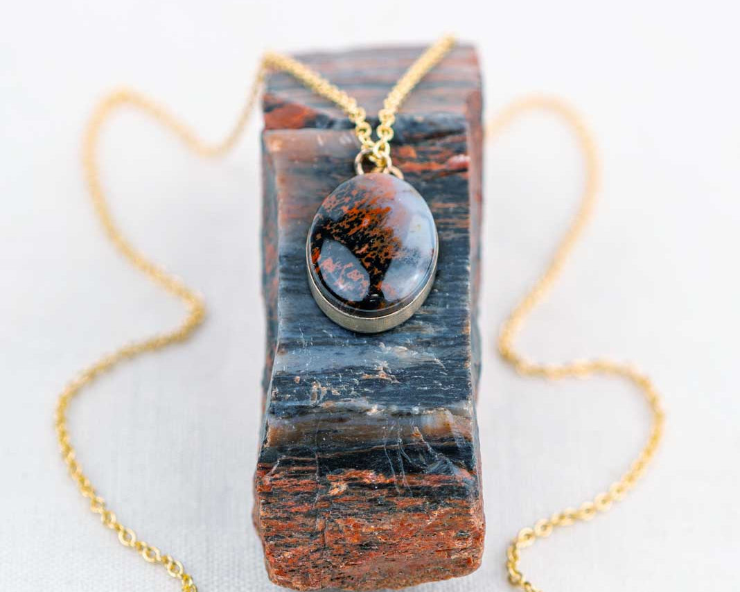 Petrified Wood → Pendant Necklace