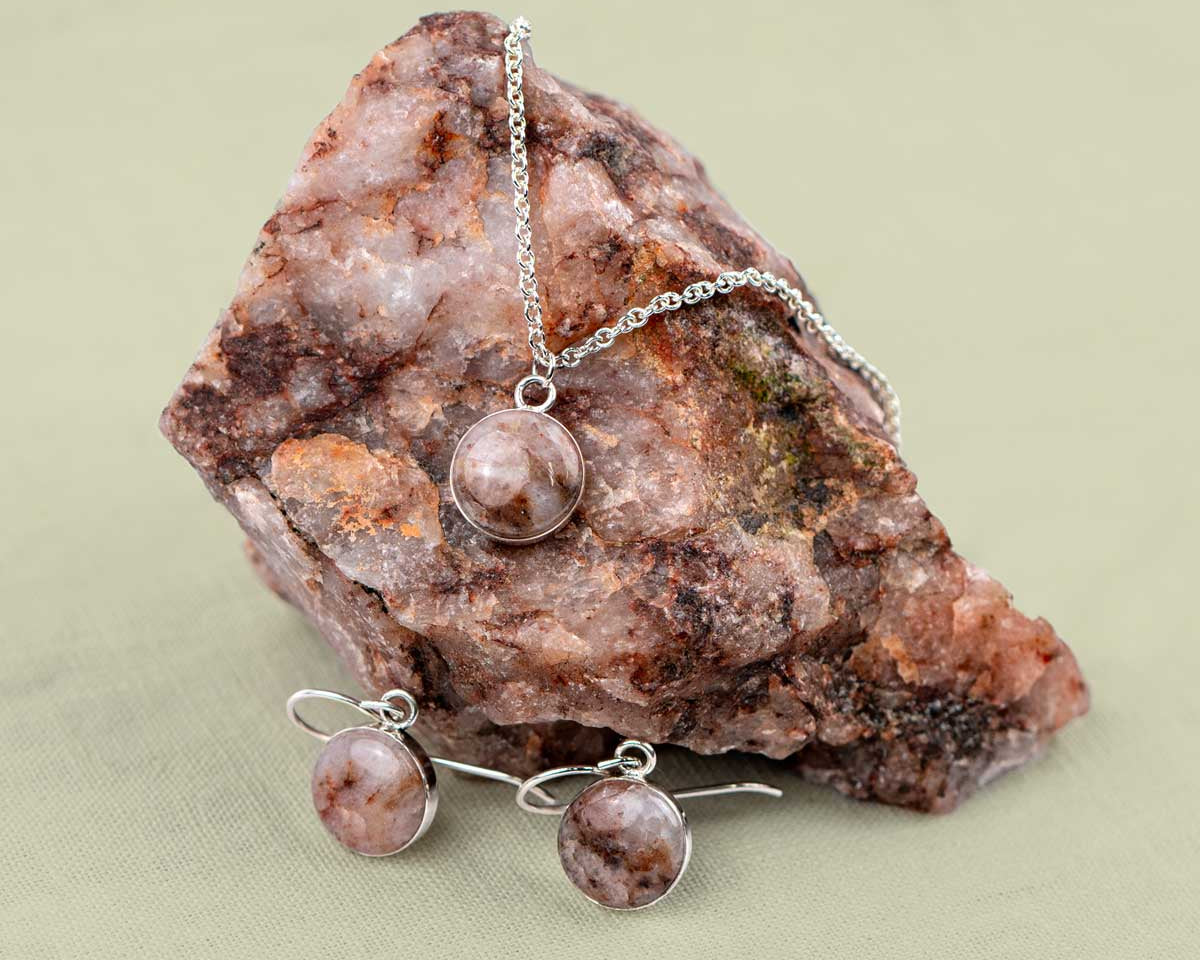 Milky Quartz → Earring & Necklace Set