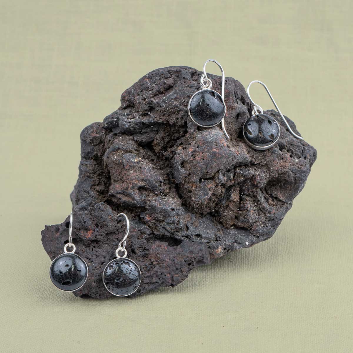 Lava Rock → Matching Souvenir Earrings