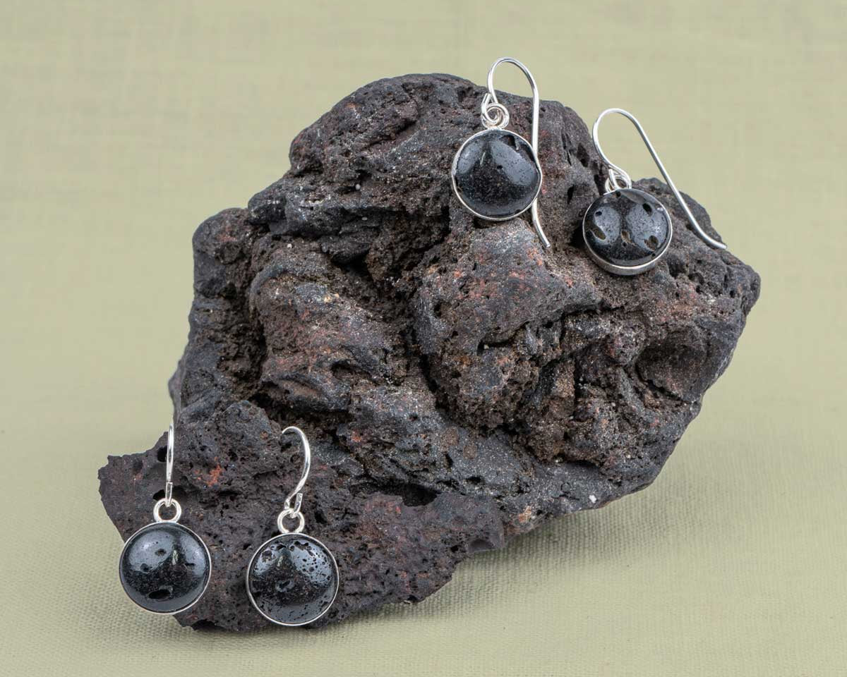 Lava Rock → Matching Souvenir Earrings