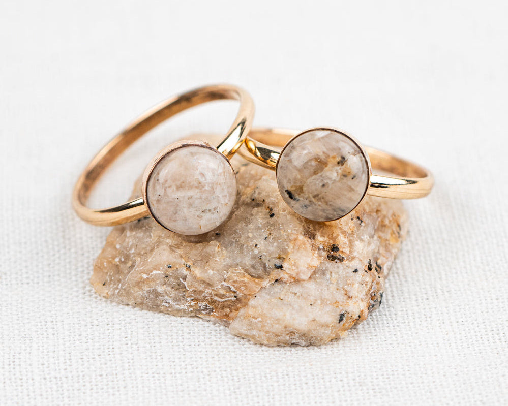 White Granite → Matching Rings