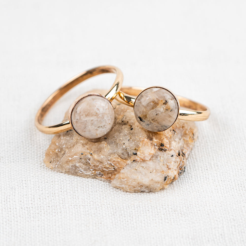 White Granite → Matching Rings