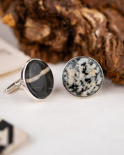 Atlas Cufflinks with Your Stone | Silver