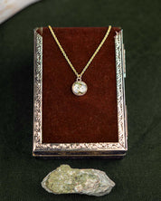 Dainty Compass Necklace with Your Stone | Gold