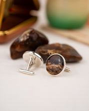 Atlas Cufflinks with Your Stone | Silver