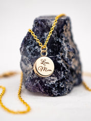 Dainty Compass Necklace with Your Stone | Gold