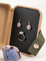 Dainty Astral Earrings with Your Stone | Gold