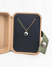 Dainty Compass Necklace with Your Stone | Gold