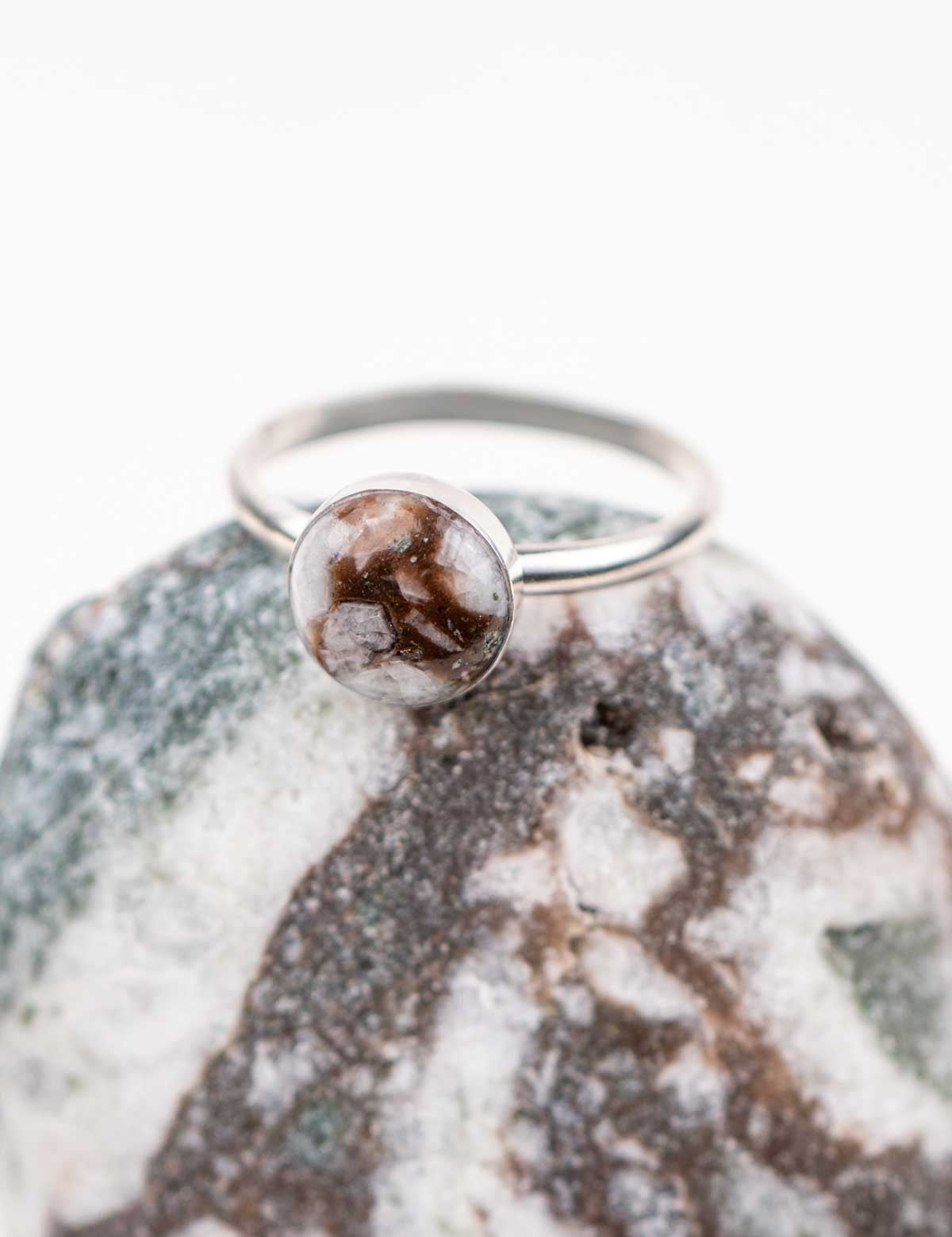 Mini Meridian Ring with Your Stone | Silver