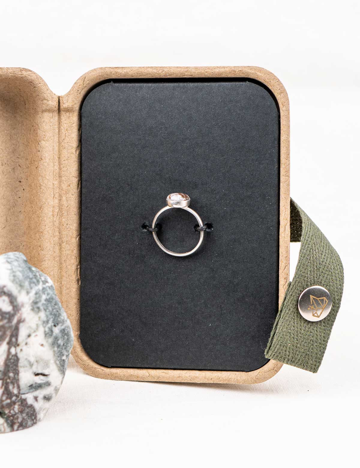 Mini Meridian Ring with Your Stone | Silver