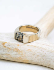 Signpost Signet Ring with Your Stone | Champagne Steel