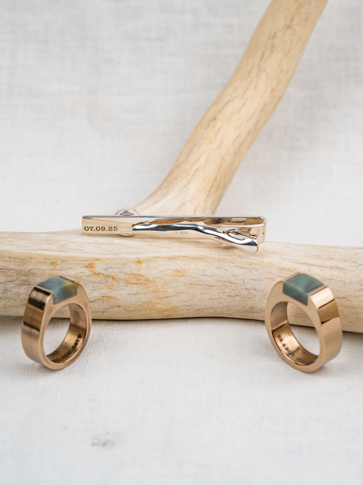 Mini Latitude Tie Clip with Your Stone | Silver – Waystone