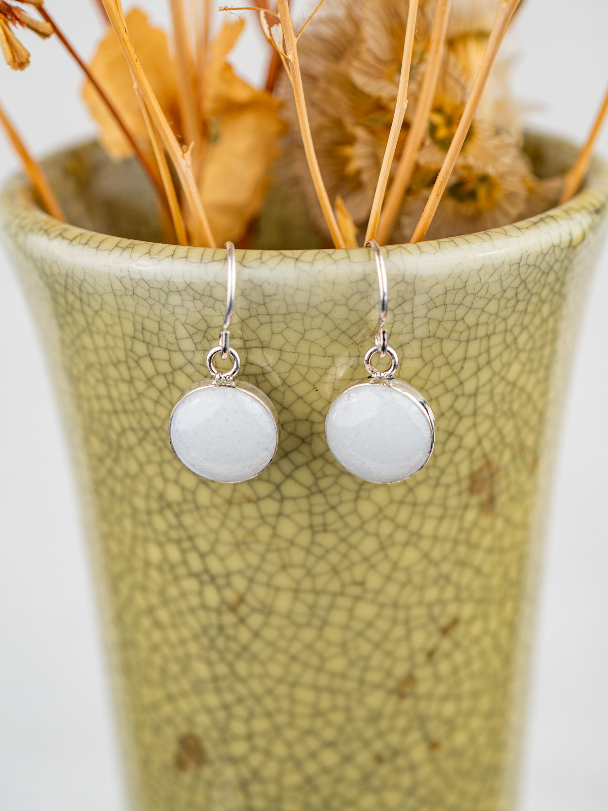 Yule Marble Dainty Astral Earrings | Silver