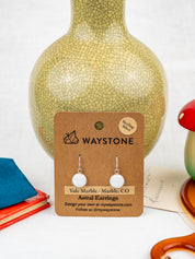 Yule Marble Dainty Astral Earrings | Silver