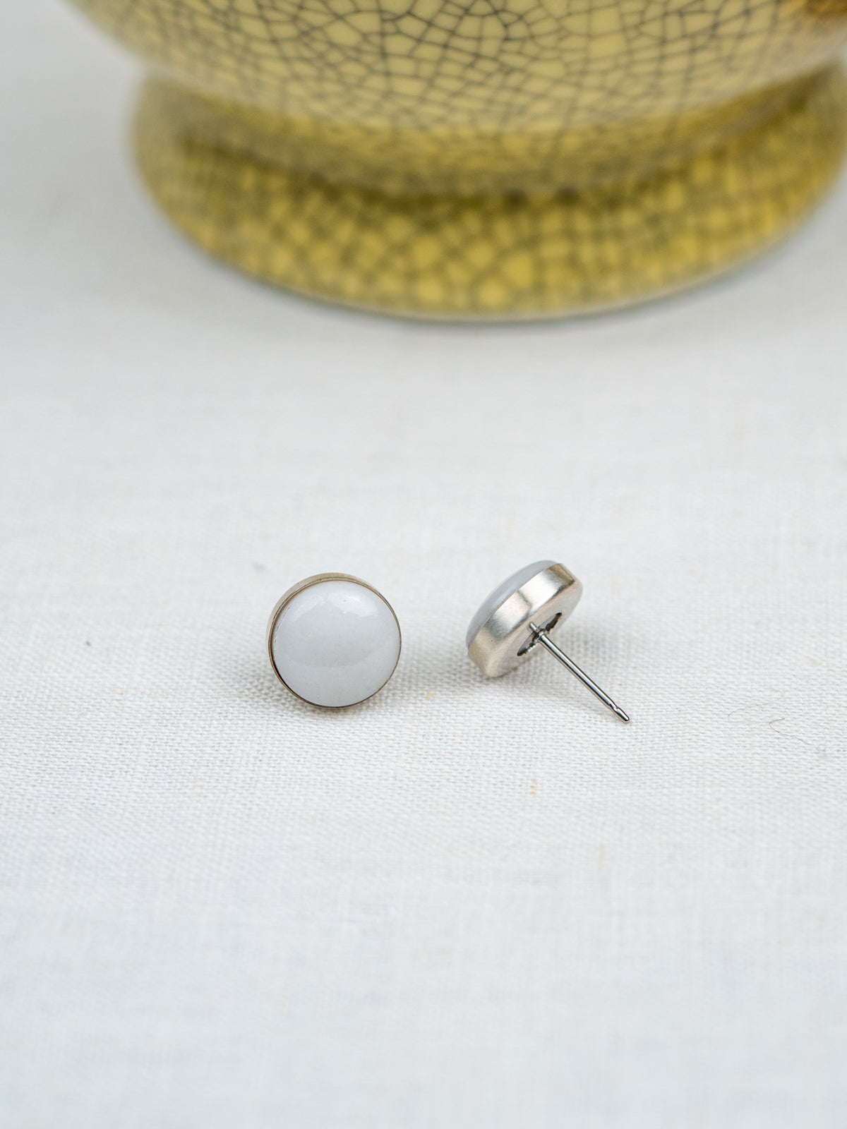 Yule Marble Dainty Confluence Earrings | Silver