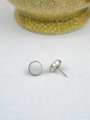 Yule Marble Dainty Confluence Earrings | Silver