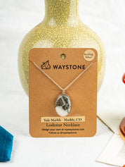 Veined Yule Marble Classic Lodestar Necklace | Silver