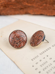 Red Rocks Sandstone Statement Confluence Earrings | Silver