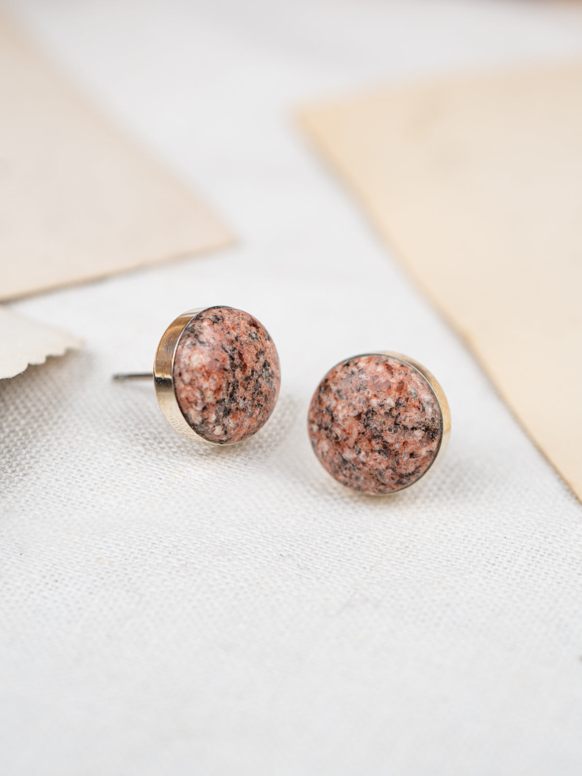 Red Rocks Sandstone Dainty Confluence Earrings | Silver