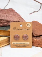 Red Rocks Sandstone Statement Confluence Earrings | Silver