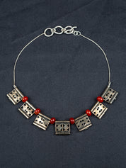 Akha Thai Hill Tribe Necklace with Carnelian Beads