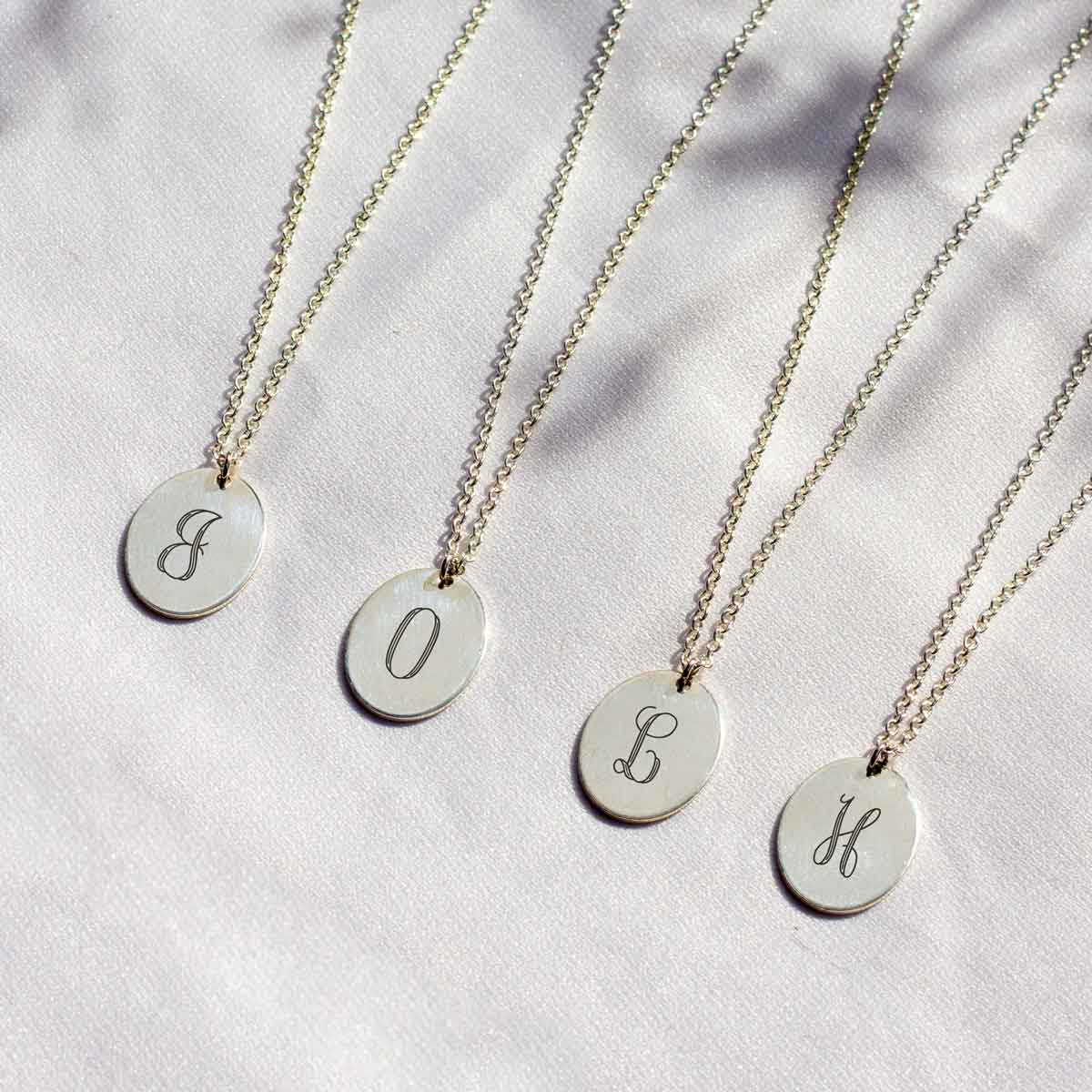 Monogram Voyager Charm Necklace | Silver