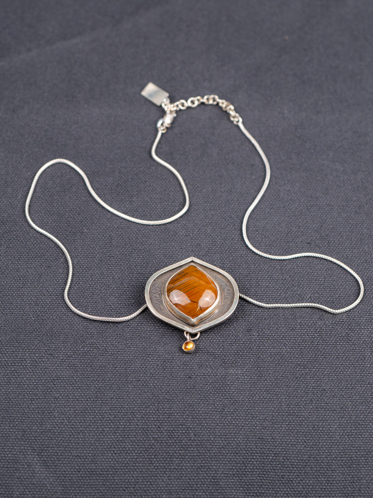Bruneau Jasper with Citrine Drop Necklace