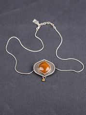 Bruneau Jasper with Citrine Drop Necklace