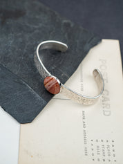 Hand-Forged Sterling Silver Candy Rock Cuff Bracelet