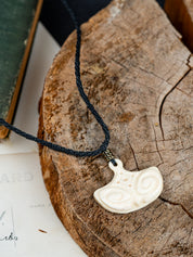 Waxed Cord with Carved Bone