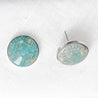 Medium Confluence Stud Earrings with 16mm amazonite picked up in Colorado