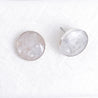 Large Confluence Stud Earrings with 16mm Frosted Quartz picked up in Colorado