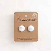 Small Confluence Stud Earrings with 16mm Yule Marble picked up at Marble, Colorado
