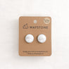 Small Confluence Stud Earrings with 16mm Yule Marble picked up at Marble, Colorado