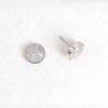 Medium Confluence Stud Earrings with 10mm frosted quartz picked up at Lakewood, Colorado