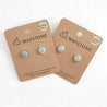 Medium Confluence Stud Earrings with 10mm amazonite picked up in Colorado