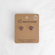 Medium Confluence Stud Earrings with 8mm sandstone picked up at Red Rocks, Colorado