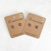 Medium Confluence Stud Earrings with 8mm sandstone picked up at Red Rocks, Colorado