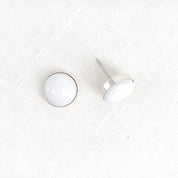Medium Confluence Stud Earrings with 10mm yule marble picked up at Marble, Colorado
