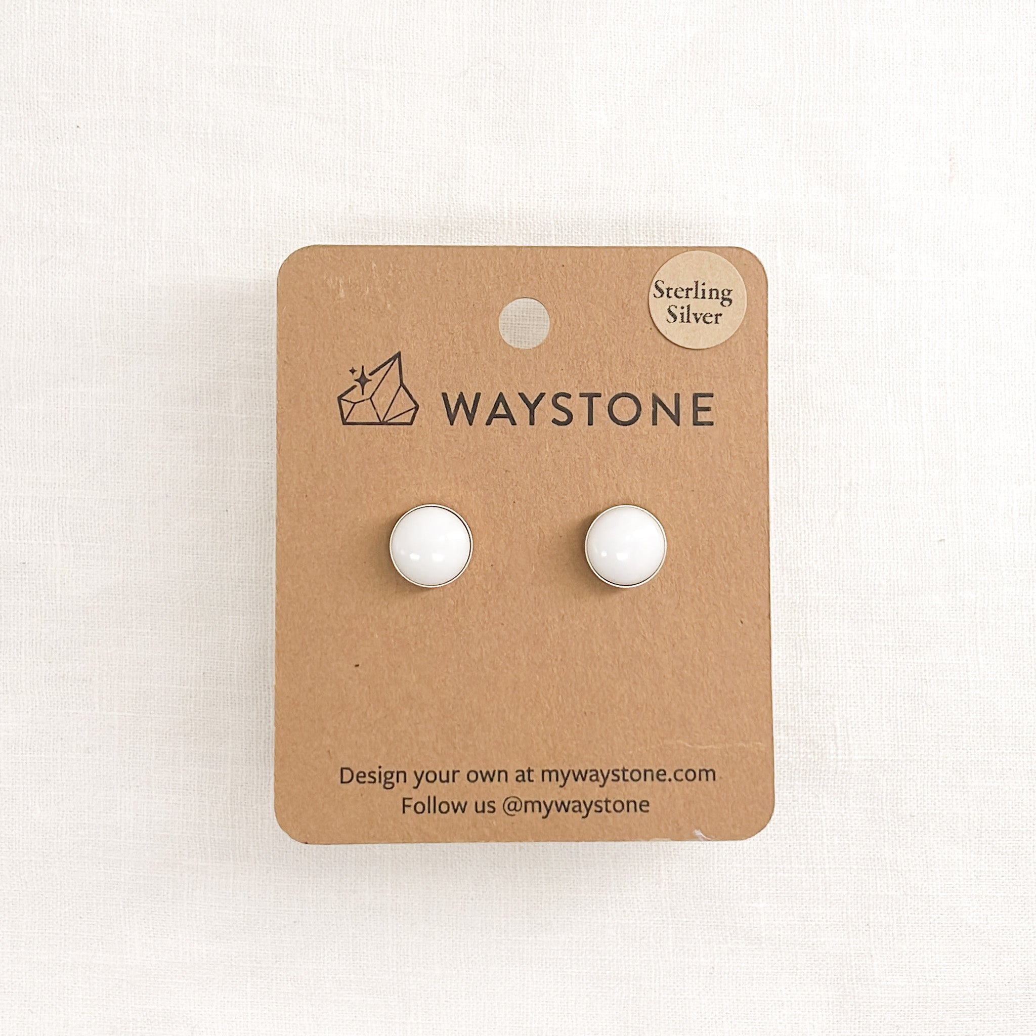 Medium Confluence Stud Earrings with 10mm yule marble picked up at Marble, Colorado