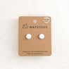Medium Confluence Stud Earrings with 10mm yule marble picked up at Marble, Colorado