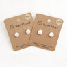 Medium Confluence Stud Earrings with 10mm yule marble picked up at Marble, Colorado