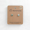 Medium Confluence Stud Earrings with 8mm amazonite picked up in Colorado