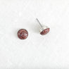 Small Confluence Stud Earrings with 8mm sandstone picked up at Red Rocks, Colorado